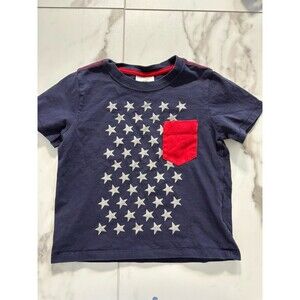 Hanna Andreson 100% Cotton Patriotic Stars T-Shirt Toddler 4T